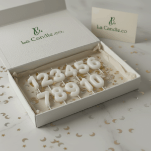 "numbers" candle set 1–10 – white edition